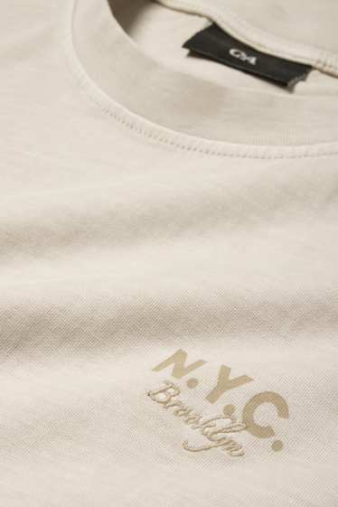 Bărbați - Tricou - relaxed fit - bej deschis