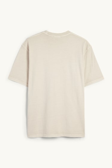 Bărbați - Tricou - relaxed fit - bej deschis