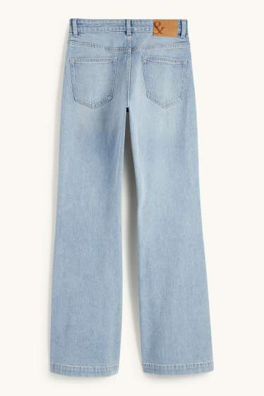 Mujer - Loose flared jeans - mid waist - vaqueros - azul claro