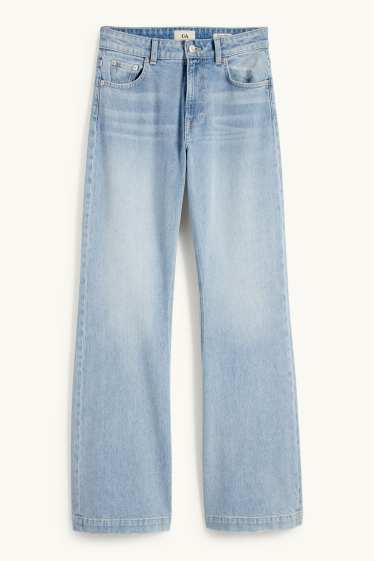 Mujer - Loose flared jeans - mid waist - vaqueros - azul claro