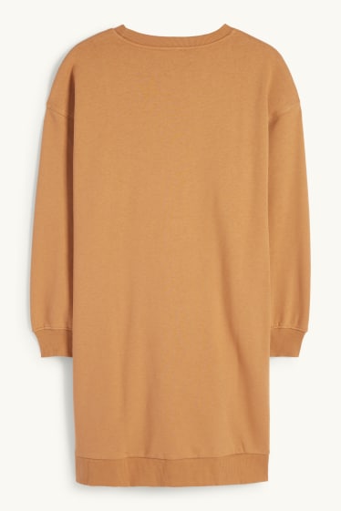 Women - Sweatshirt dress - brown