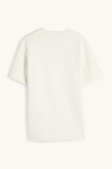 Children Boys - Short sleeve T-shirt - textured - cremewhite