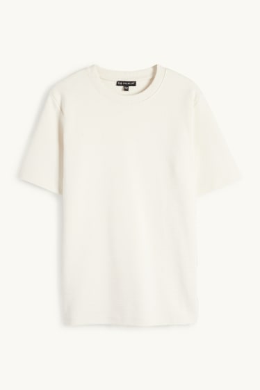 Children Boys - Short sleeve T-shirt - textured - cremewhite