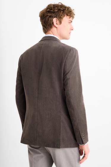 Herren - Sakko - Regular Fit - strukturiert - dunkelgrau