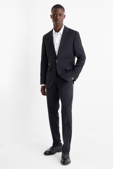 Herren - Baukasten-Hose - Regular Fit - Flex - Schurwoll-Mix - dunkelblau