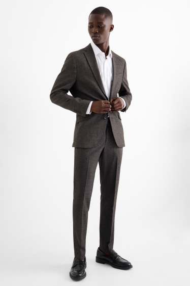 Hommes - Pantalon de costume - slim fit - Flex - LYCRA® - gris foncé