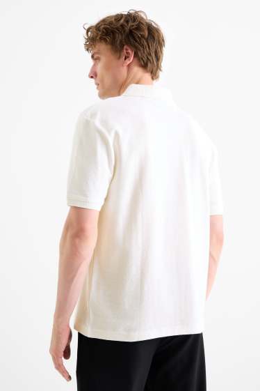 Hommes - Polo en maille - regular fit - blanc