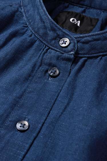 Femei - Bluză - aspect de jeans - denim-albastru închis