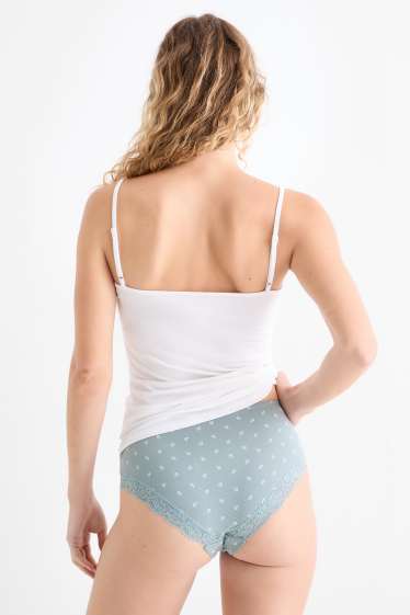 Femmes - Lot de 3 - shortys - bleu / blanc