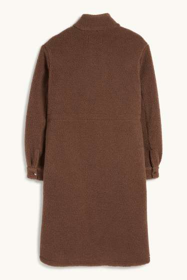 Dona - Abric de pèl sintètic - marró