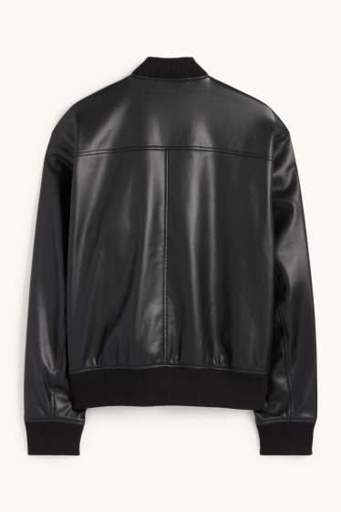 Heren - Blouson - imitatieleer - zwart