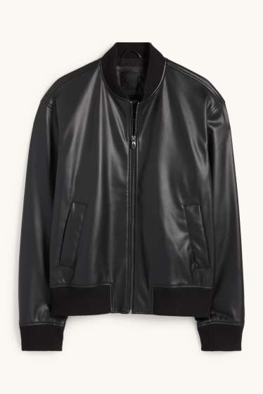 Heren - Blouson - imitatieleer - zwart