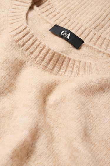 Femmes - Pull en maille fine - beige clair