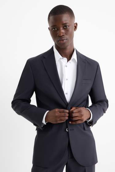 Herren - Baukasten-Sakko - Regular Fit - Flex - Schurwoll-Mix - dunkelblau