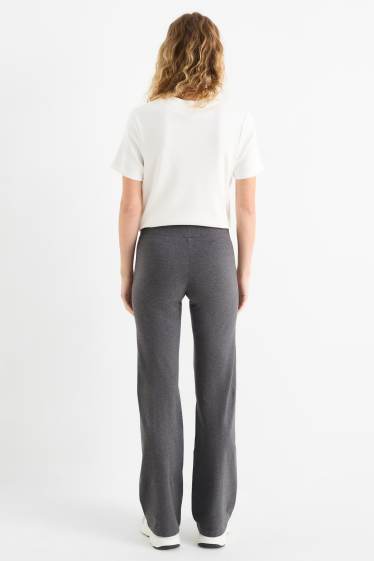 Women - Flared leggings - dark gray