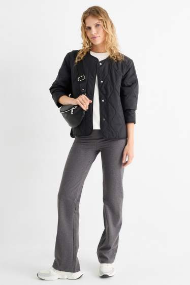 Women - Flared leggings - dark gray