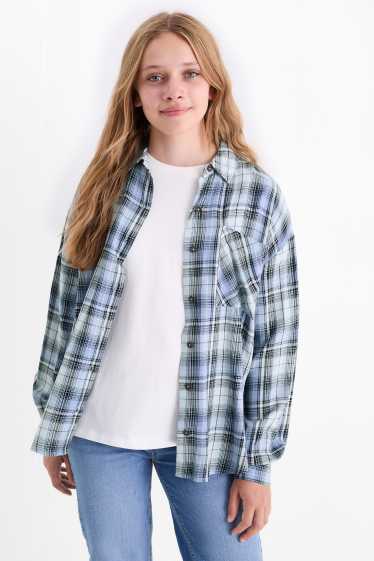 Nena - Camisa - de quadres - blau / blau clar