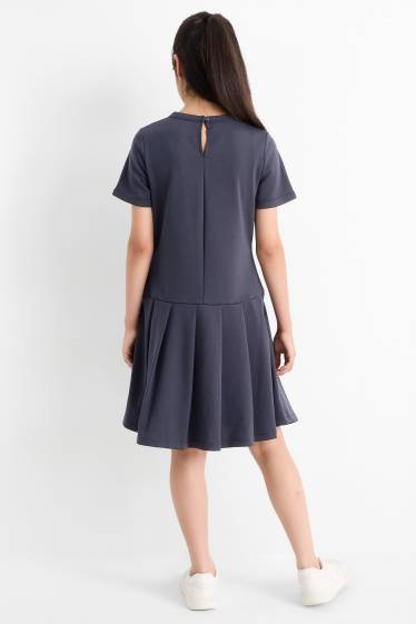 Children Girls - Dress - dark blue