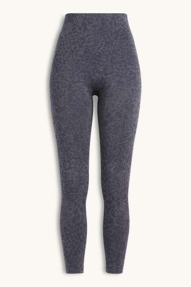 Femmes - Leggings de sport - à motif - bleu foncé