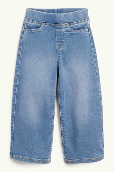 Kinderen: meisjes - Wide leg jegging - jeansblauw