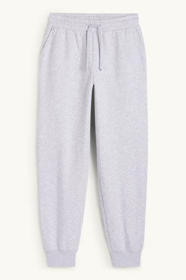 Dames - Joggingbroek - licht grijs-mix
