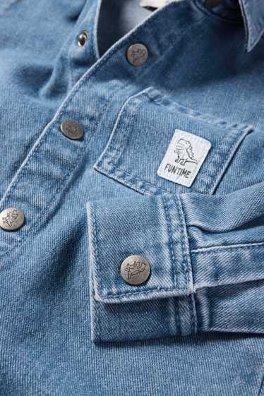 Enfants garçons - Dinosaure - chemise en jean - jean bleu