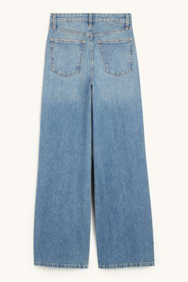 Femmes - Wide leg jean - high waist - jean bleu