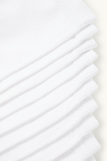 Femmes - Lot de 5 paires - chaussettes - blanc