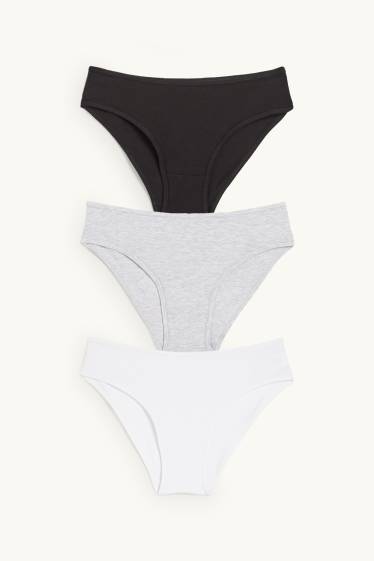 Bambine - Confezione da 3 - slip - bianco