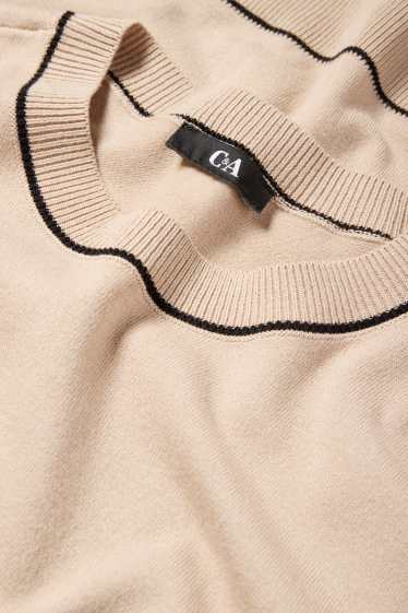 Femmes - Pull en maille fine - beige