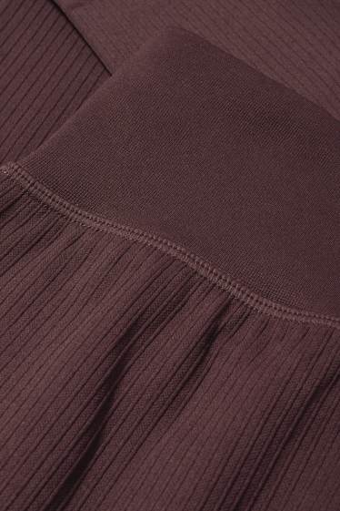 Femei - Colanți funcționali - fără cusături - maro închis