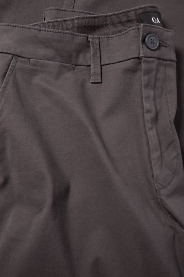 Heren - Chino - regular fit - donkergrijs