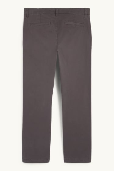 Heren - Chino - regular fit - donkergrijs