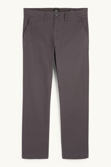 Heren - Chino - regular fit - donkergrijs