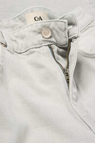 Damen - Loose Flared Jeans - Mid Waist - helljeansgrau