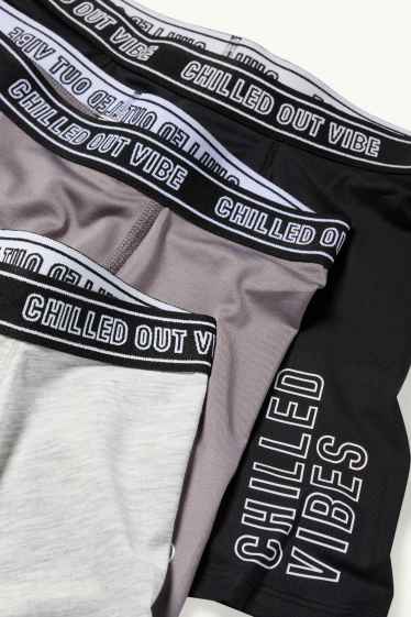 Enfants garçons - Lot de 3 - caleçons - noir