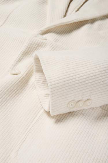 Herren - Cord-Baukasten-Sakko - Regular Fit - Stretch - cremeweiß