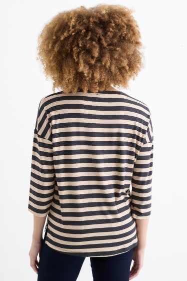 Femmes - Lot de 2 - hauts à manches longues - regular fit - bleu foncé