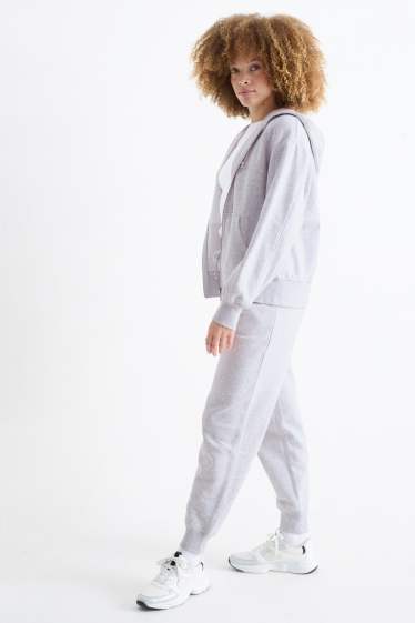 Dames - Joggingbroek - licht grijs-mix