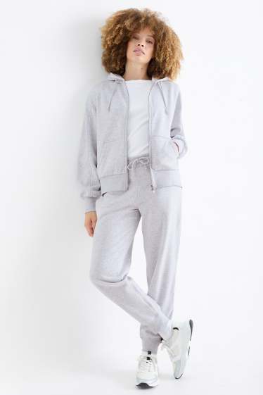 Dames - Joggingbroek - licht grijs-mix