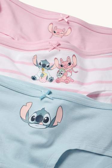 Children Girls - Multipack of 3 - Lilo & Stitch - knickers - rose / blue
