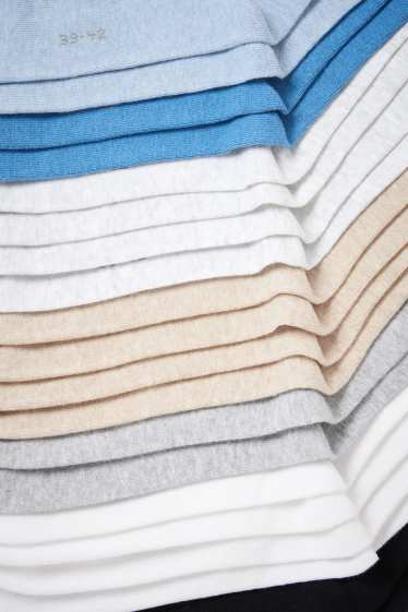 Femmes - Lot de 10 paires - chaussettes - bleu clair