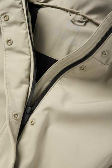 Donna - Giacca soft shell con cappuccio - idrorepellente - 4 Way Stretch - verde chiaro