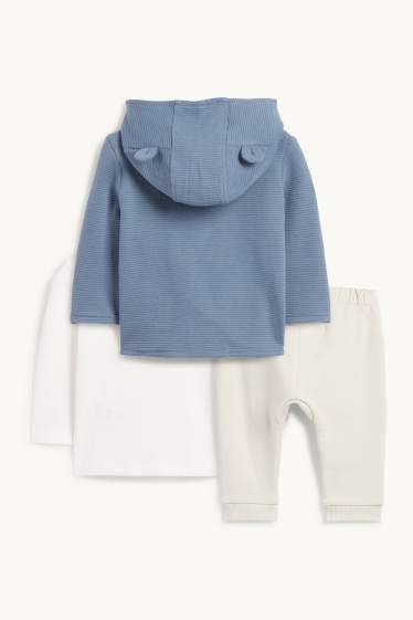 Baby Boys - Concrete mixer - baby outfit - 3 piece - blue