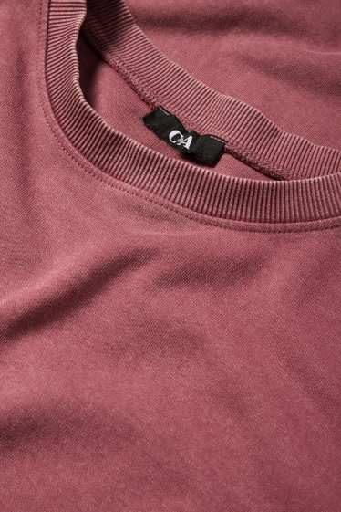 Dames - T-shirt-jurk - donker rose