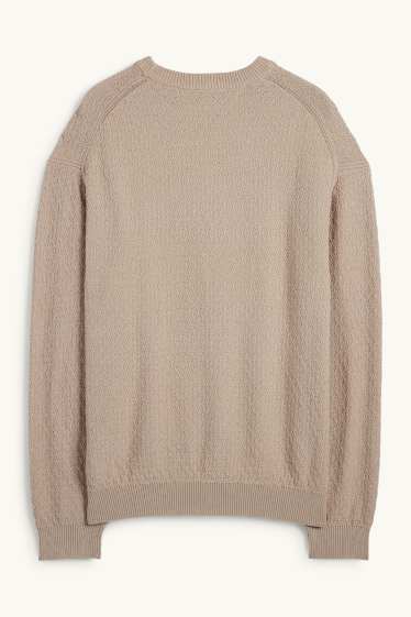 Heren - Trui - met structuur - beige