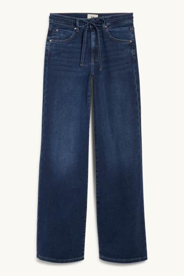 Femmes - Wide leg jean - high waist - LYCRA® - jean bleu