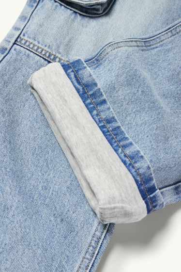 Kinder Buben - Cargo Jeans - Thermojeans - helljeansblau