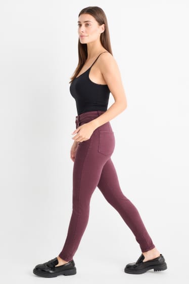 Femmes - Jegging jean - high waist - violet