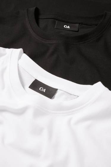 Herren - Multipack 5er - T-Shirt - Regular Fit - weiß / schwarz